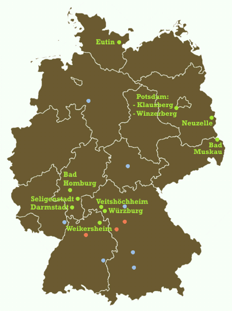 historische Gärten mit Nutzpflanzen in Deutschland